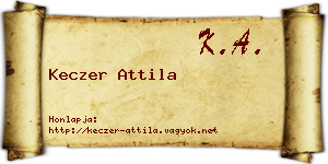 Keczer Attila névjegykártya