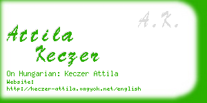 attila keczer business card